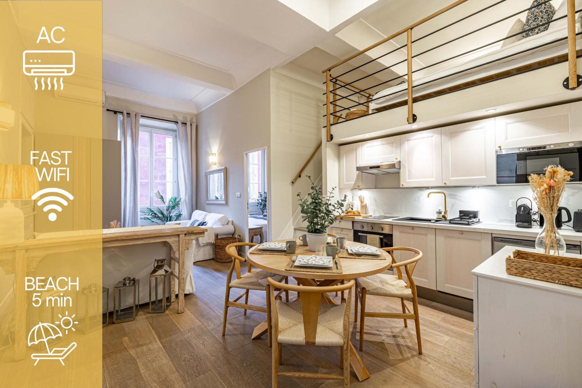 New!Chic Oasis Apt, Heart Of Nice, Family Friendly, Walking To The Beach! Zewnętrze zdjęcie